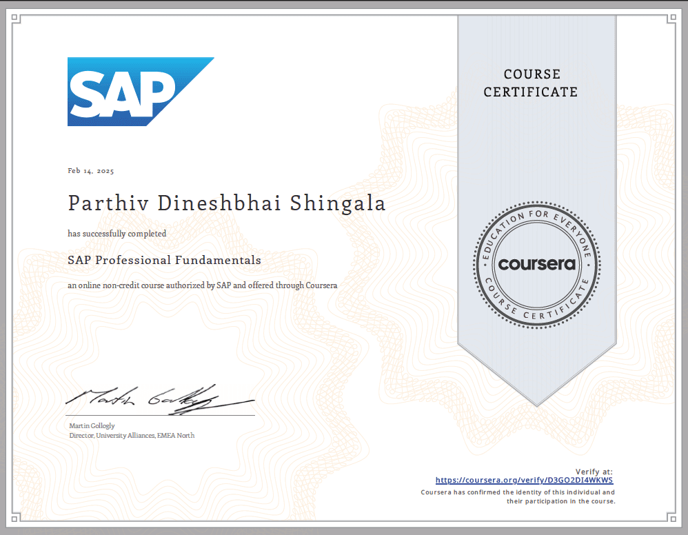 SAP Professional Fundamentals