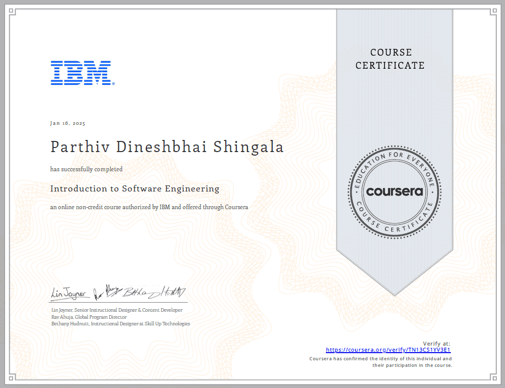 Introduction to Software Engineering