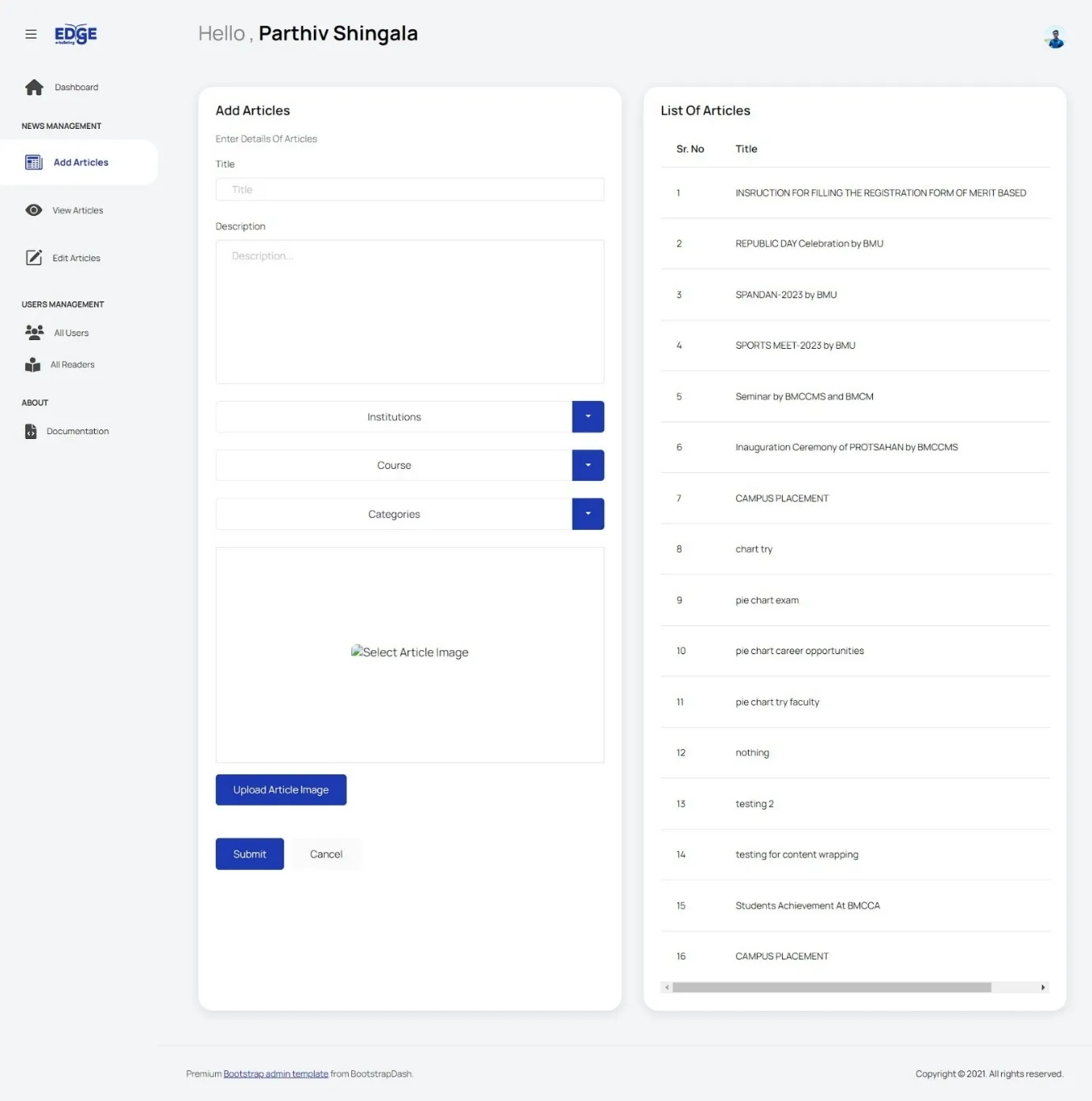 Add News Article