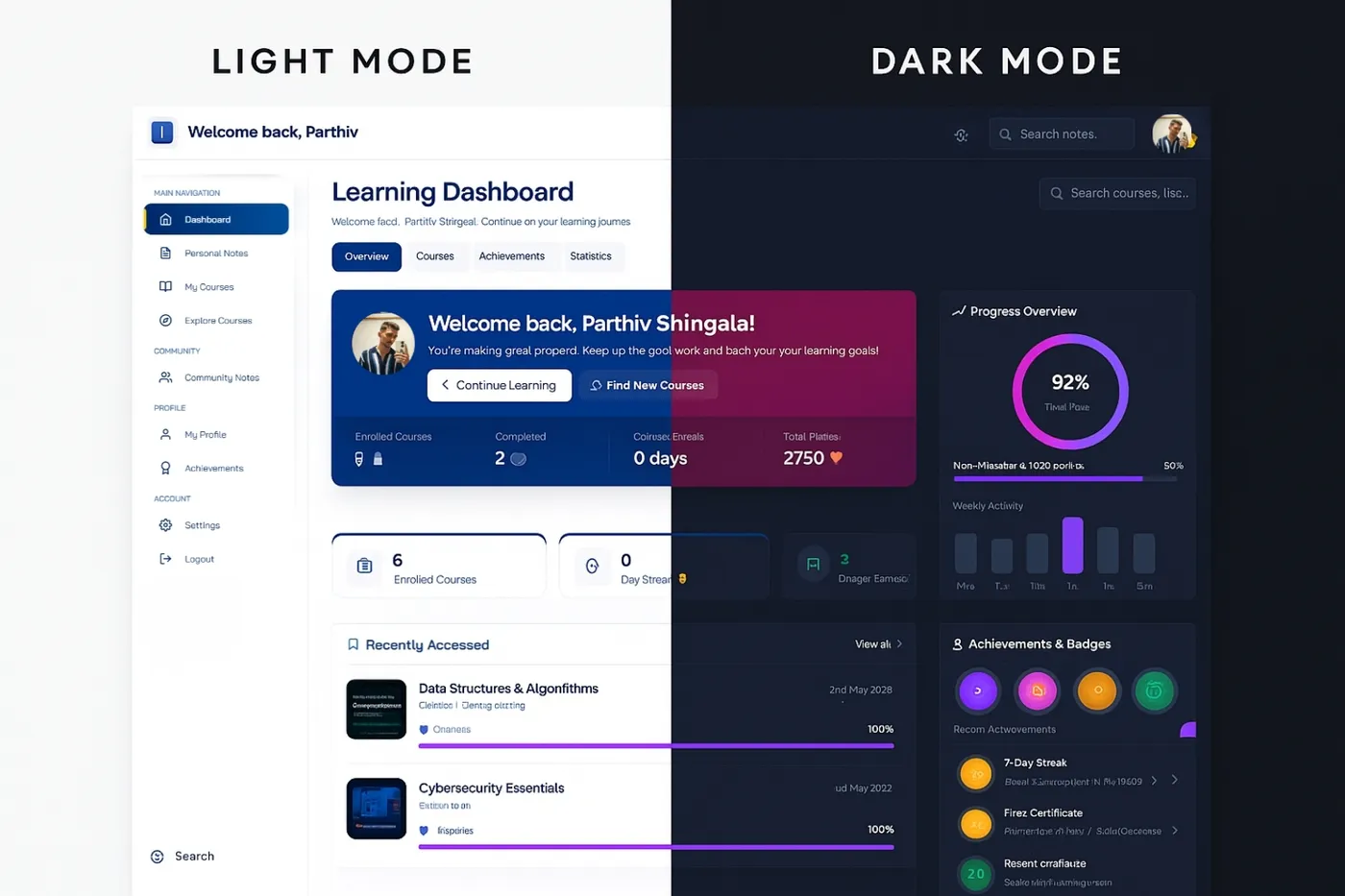 Main Dashboard Interface