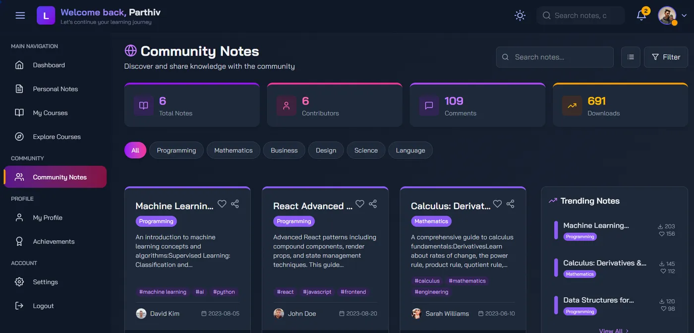 Community Dark Mode