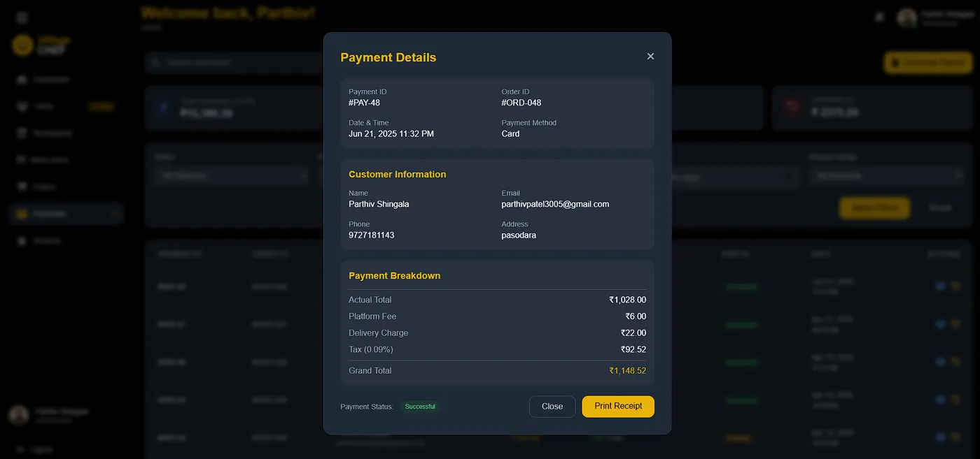 Payment Details