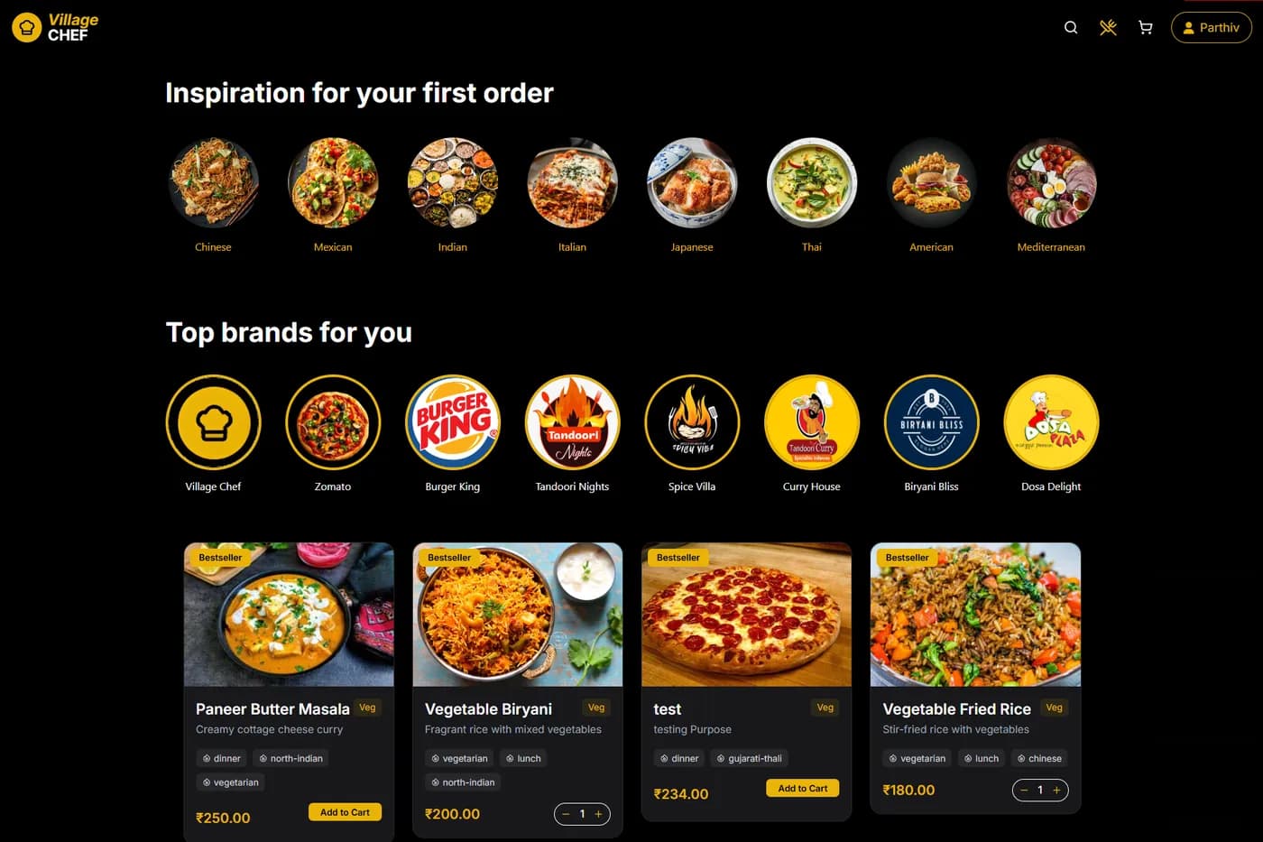 Restaurant Menu